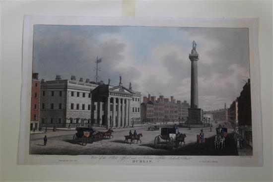 Henry Brocas after Samuel F. Brocas Topographical views of Dublin, 11 x 17.5in. overall, unframed